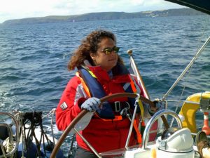 Sally Rodrigues sailing